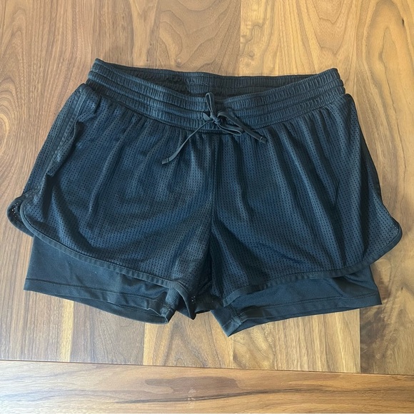 Champion Black Elastic Waist Athletic Running Workout Gym Shorts Size Large - Picture 1 of 7